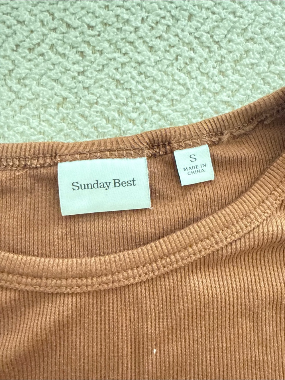 SUNDAY BEST- RIBBED CAMEL LONGSLEEVE